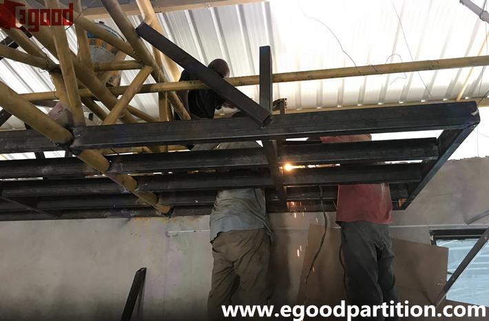 suspension steel structure supports installation